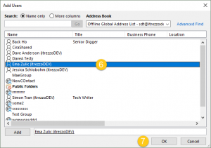 Sharing Public Folder Contact List to User